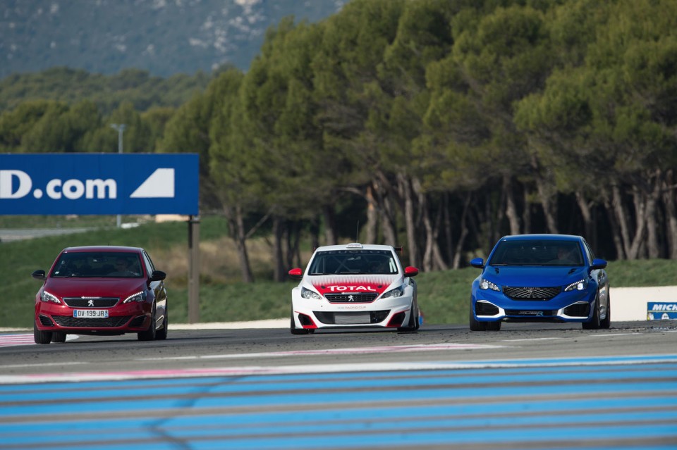 Photo Peugeot 308 R HYbrid, 308 GTi et 308 Racing Cup - Castelle