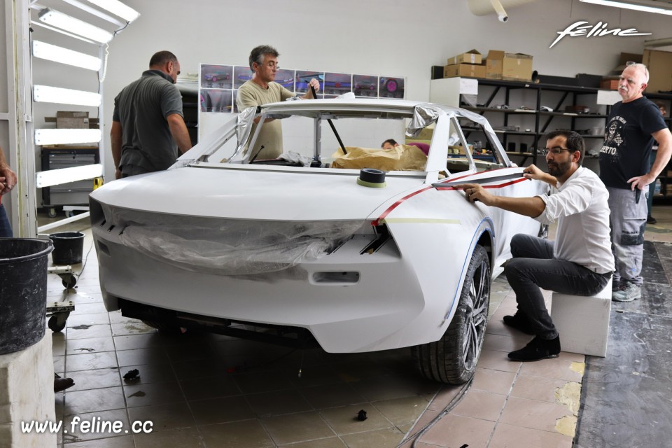 Photo coulisses projet Peugeot e-Legend Concept Car (2018)