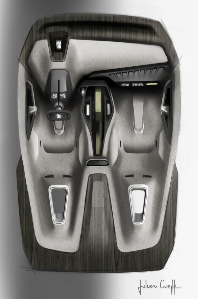 Photo sketch habitacle Peugeot Onyx Concept Car (2012) - 1-045