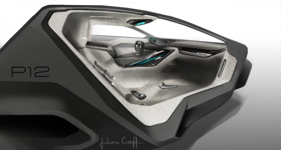 Photo sketch intérieur Peugeot Onyx Concept Car (2012) - 1-047