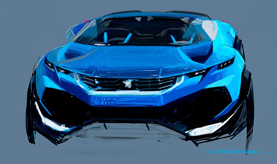 Sketch Peugeot Quartz Concept Car (2014)