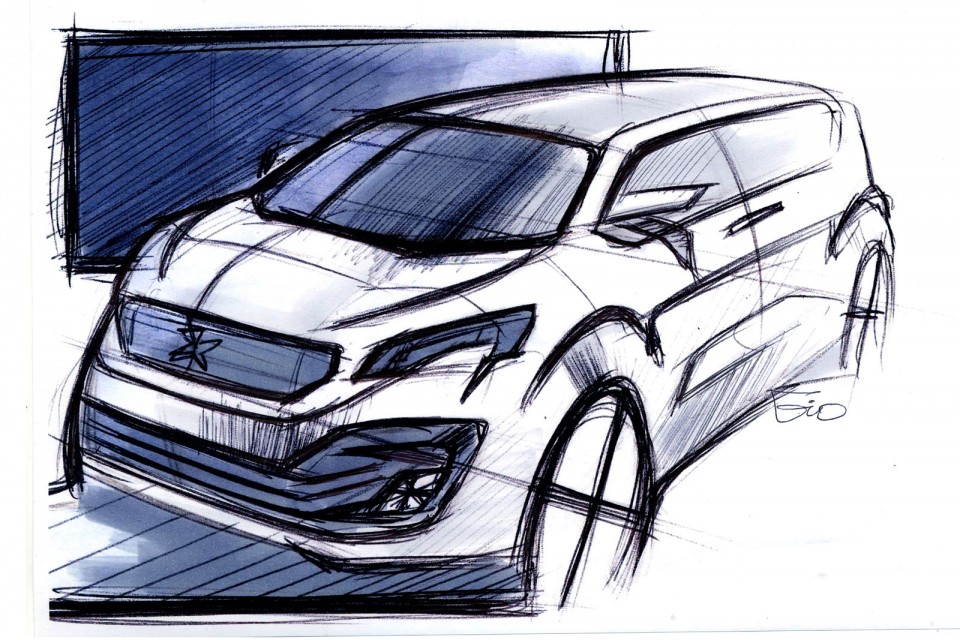 Croquis officiel Peugeot Traveller i-Lab Concept (2016)