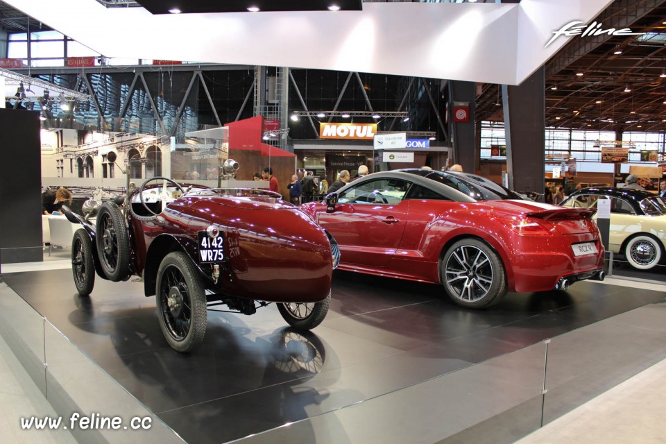 Photo Peugeot RCZ R (2013) et Peugeot 172 R Grand Sport (1926) - Salon Rétromobile 2014