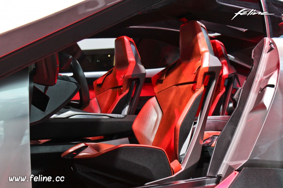 Photo sièges baquet cuir Peugeot Quartz Concept (2014) - Salon