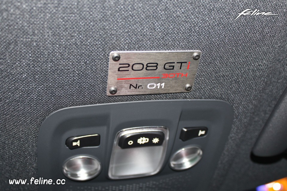 Photo plaque numérotée Peugeot 208 GTi 30th - Salon de Paris 2