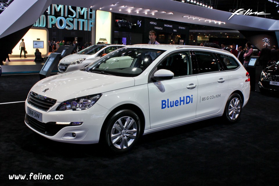 Photo Peugeot 308 SW Blanc Banquise - Salon de Paris 2014