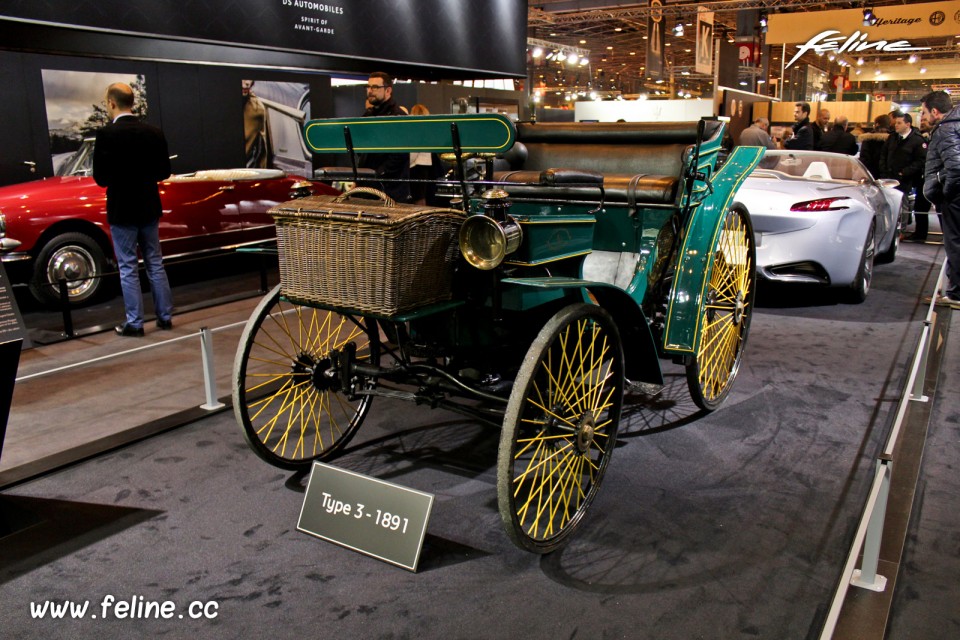 Photo 3/4 avant Peugeot Type 3 (1891) - Salon Rétromobile 2017