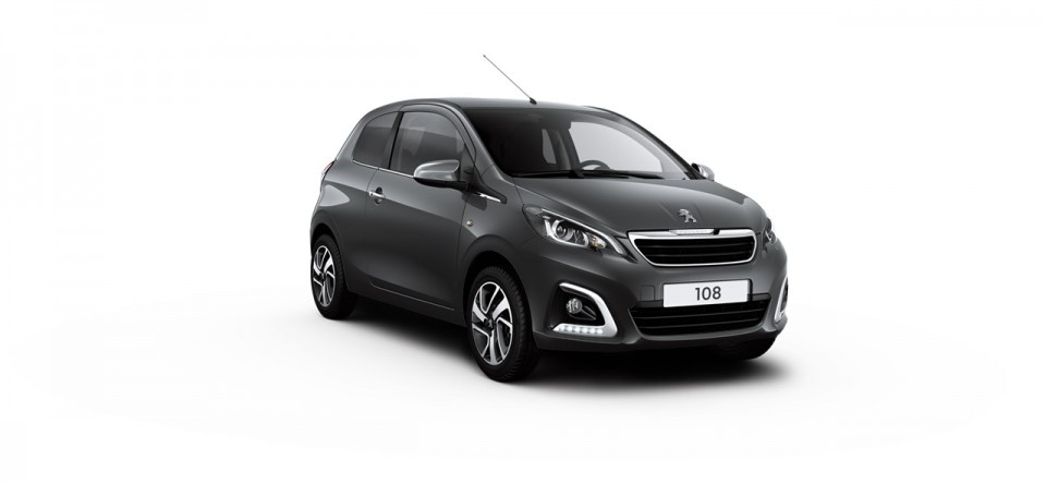 Photo 3/4 avant Peugeot 108 I Gris Carlinite