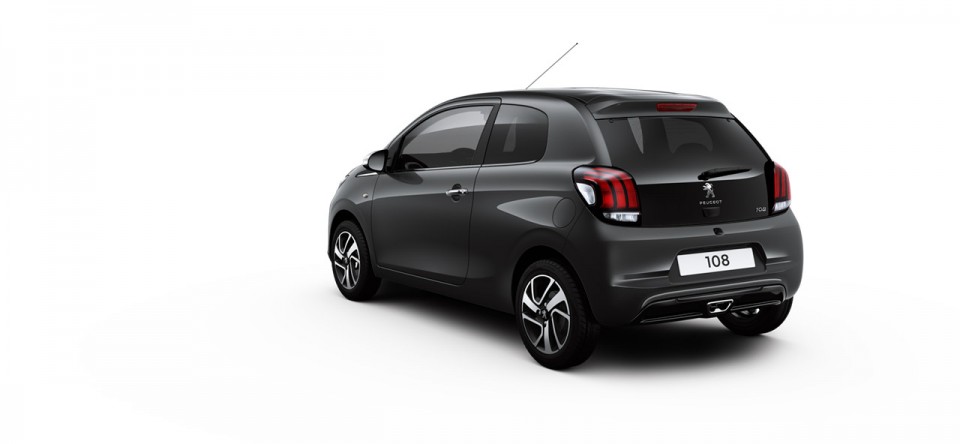 Photo 3/4 arrière Peugeot 108 I Gris Carlinite