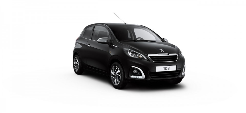 Photo 3/4 avant Peugeot 108 I Noir Caldera