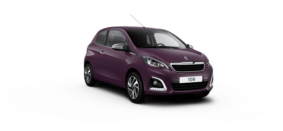 Photo 3/4 avant Peugeot 108 I Red Purple