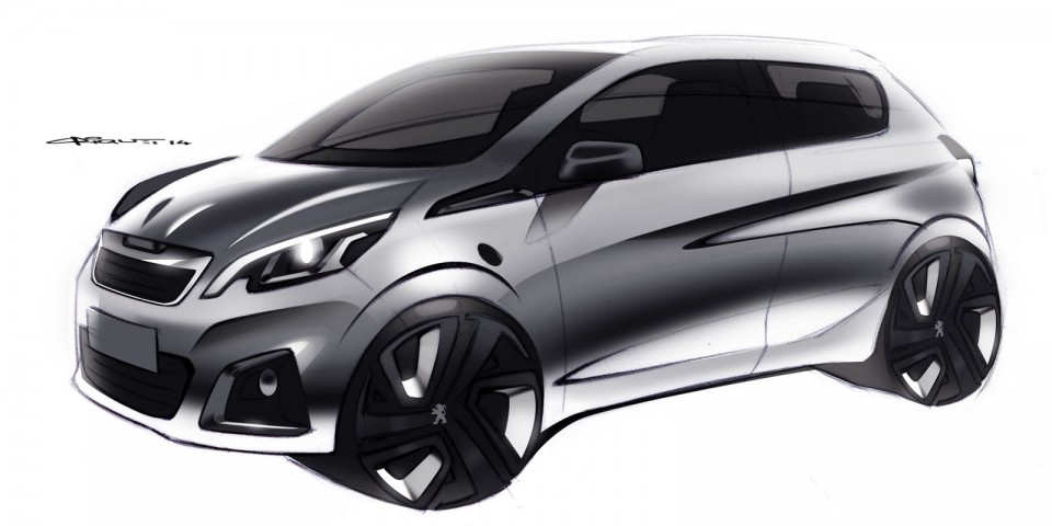 Photo design sketch Peugeot 108