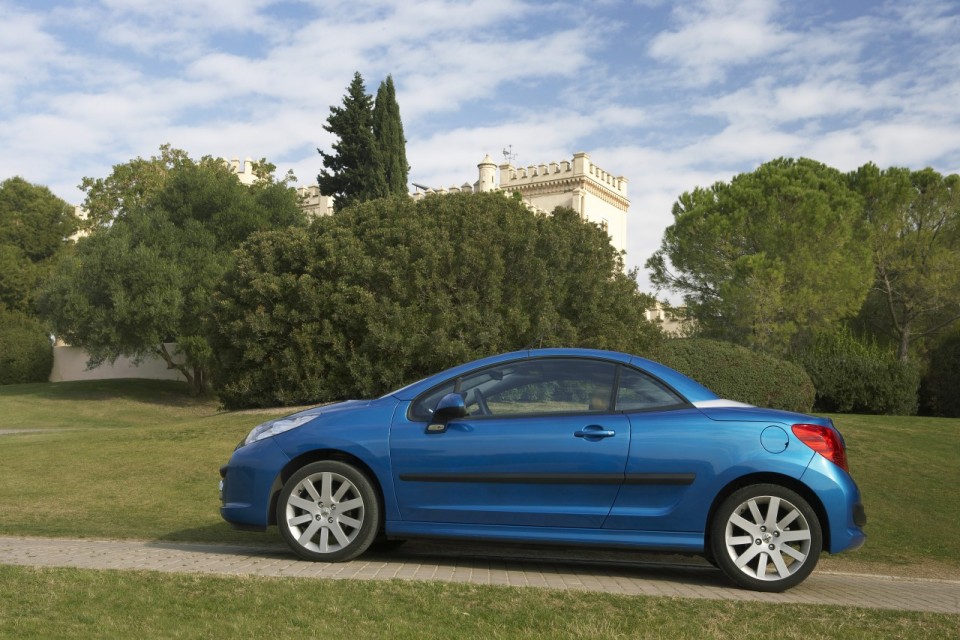 Photo profil statique Peugeot 207 CC Bleu Neysha phase 1 (2007) - 1-006