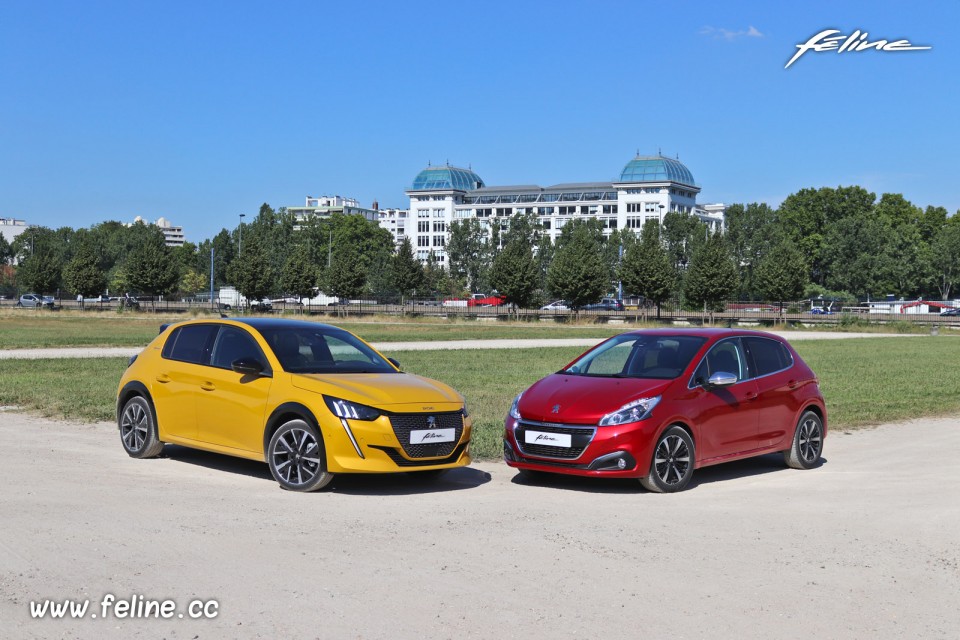 Photo Peugeot 208 I Allure et Peugeot 208 II GT Line (2019)