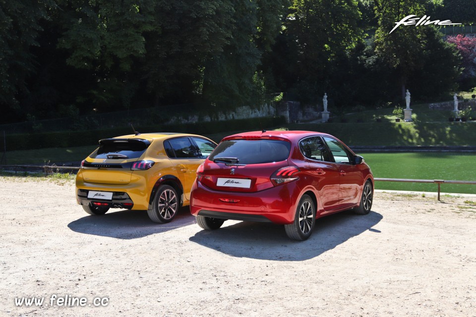 Photo comparatif Peugeot 208 I Allure et Peugeot 208 II GT Line