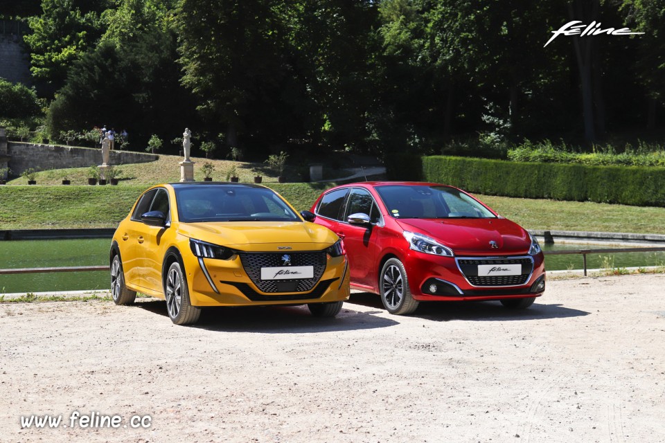 Photo comparatif Peugeot 208 I Allure et Peugeot 208 II GT Line