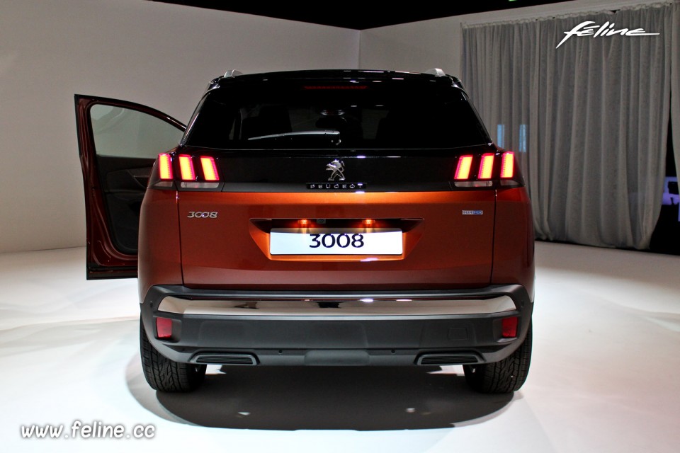 Photo face arrière Peugeot 3008 II Cuprite - Présentation offi