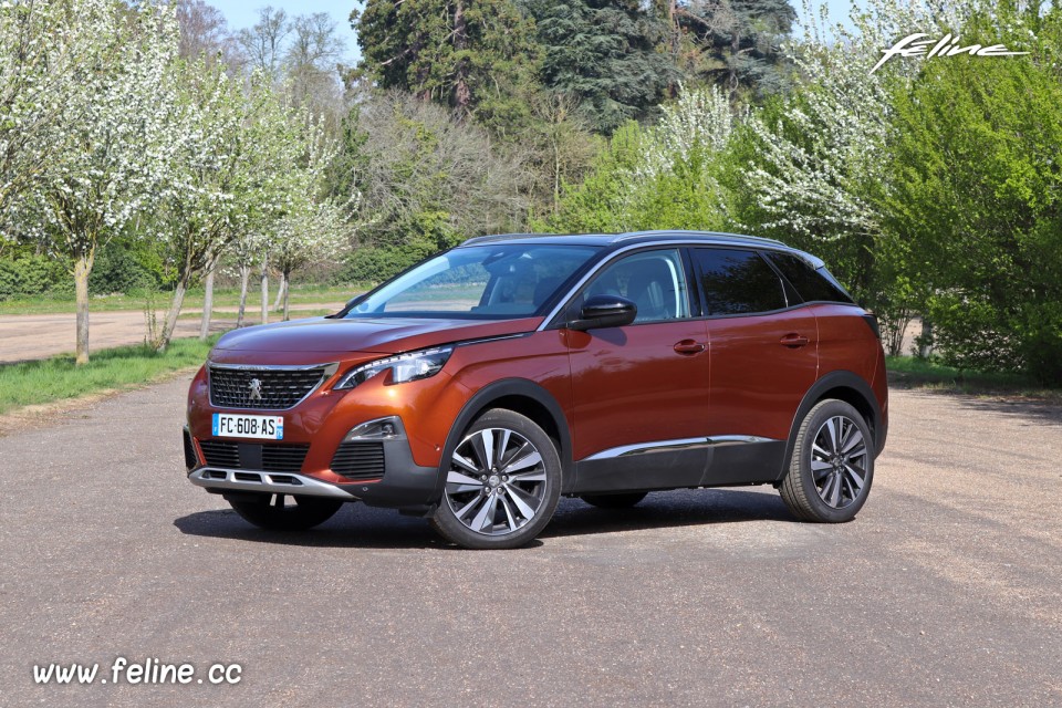 Photo 3/4 avant Peugeot 3008 II Allure PureTech 130 EAT8 (2019)