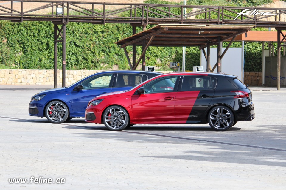 Photo comparatif Coupe Franche Peugeot 308 GTi restylée (2017)