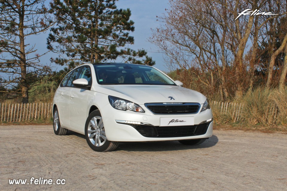 Photo 3/4 avant Peugeot 308 SW II Business Pack Blanc Nacré - 1.6 BlueHDi 120