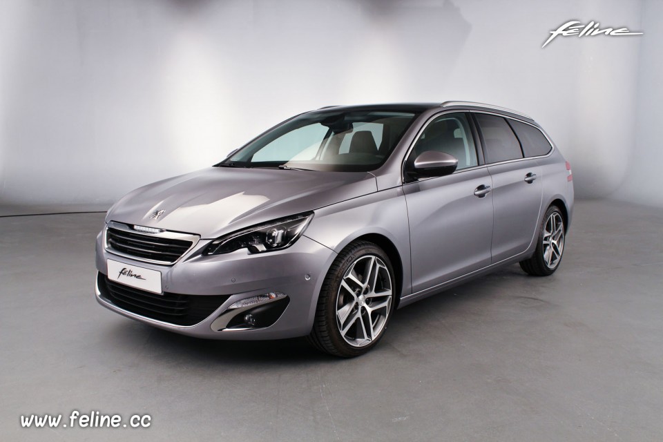 Photo 3/4 avant Peugeot 308 break SW II Féline Gris Artense