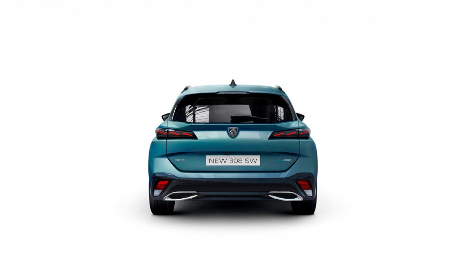 Photo face arrière Peugeot 308 SW III Bleu Avatar break (2021)