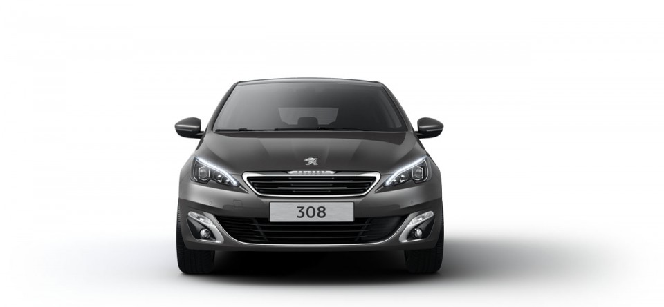 Photo face avant Peugeot 308 II Gris Moka - 02