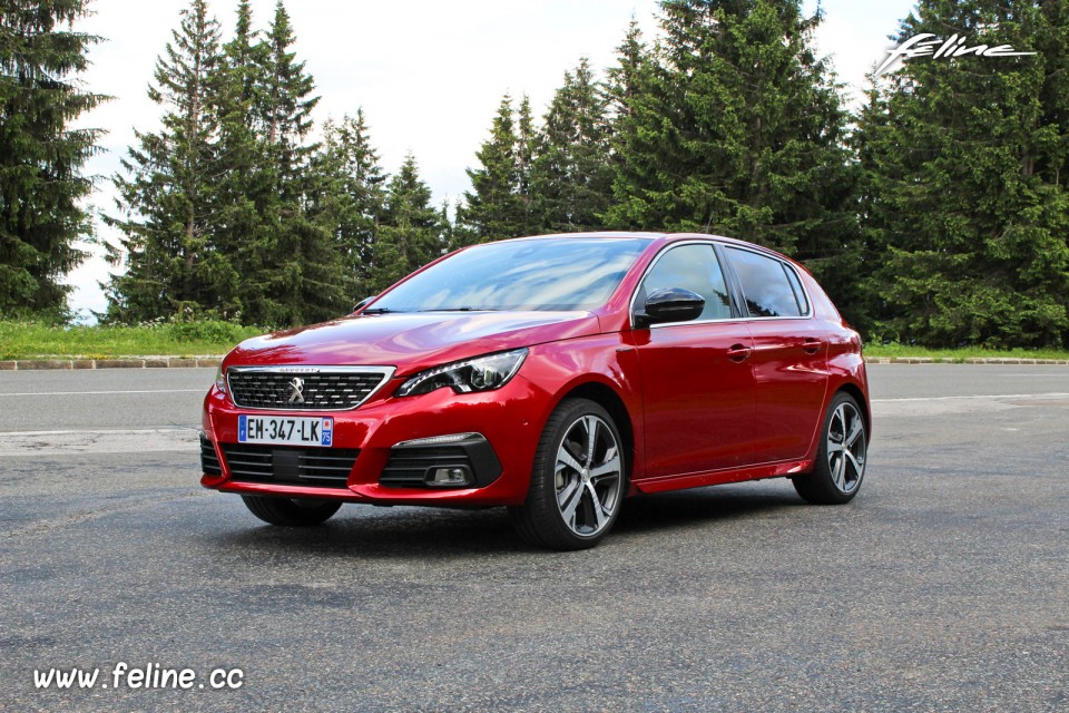 Photo 3/4 avant essai Peugeot 308 II GT Line restylée (2017)