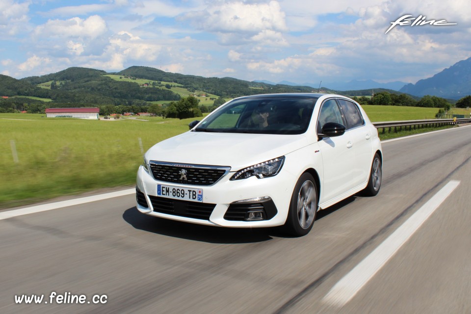 Photo essai dynamique Peugeot 308 II GT Line restylée (2017)