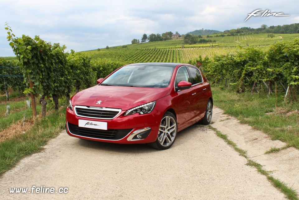 Photo vignes Peugeot 308 II Féline Rouge Rubi 1.6 THP 155 -1-060