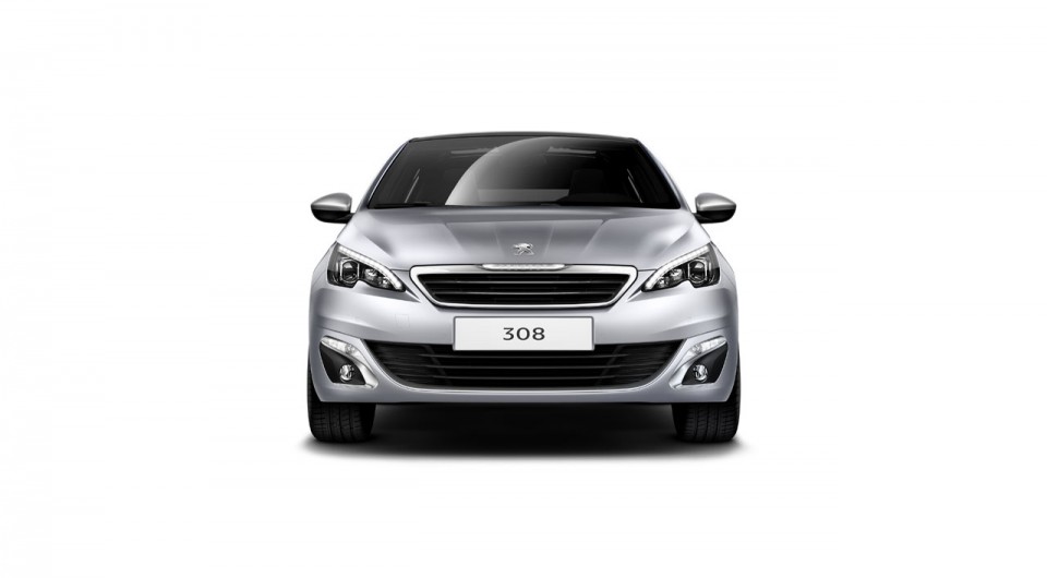 Face avant Peugeot 308 II Gris Aluminium (fond blanc) - 1-004