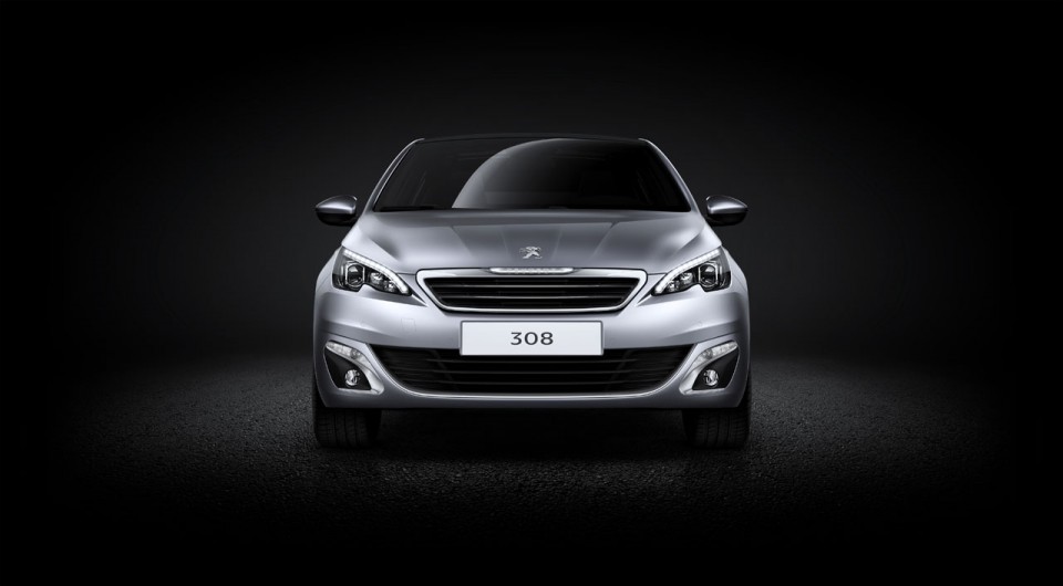 Face avant Peugeot 308 II Gris Aluminium (fond noir) - 1-012