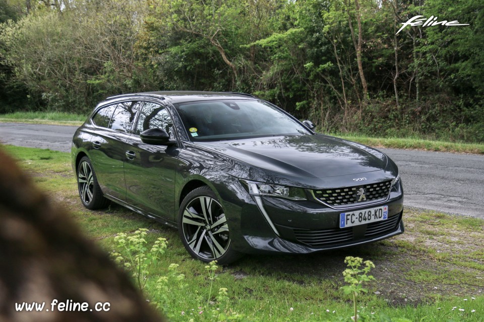 Photo 3/4 avant Peugeot 508 SW II GT BlueHDi 180 EAT8 (2019)