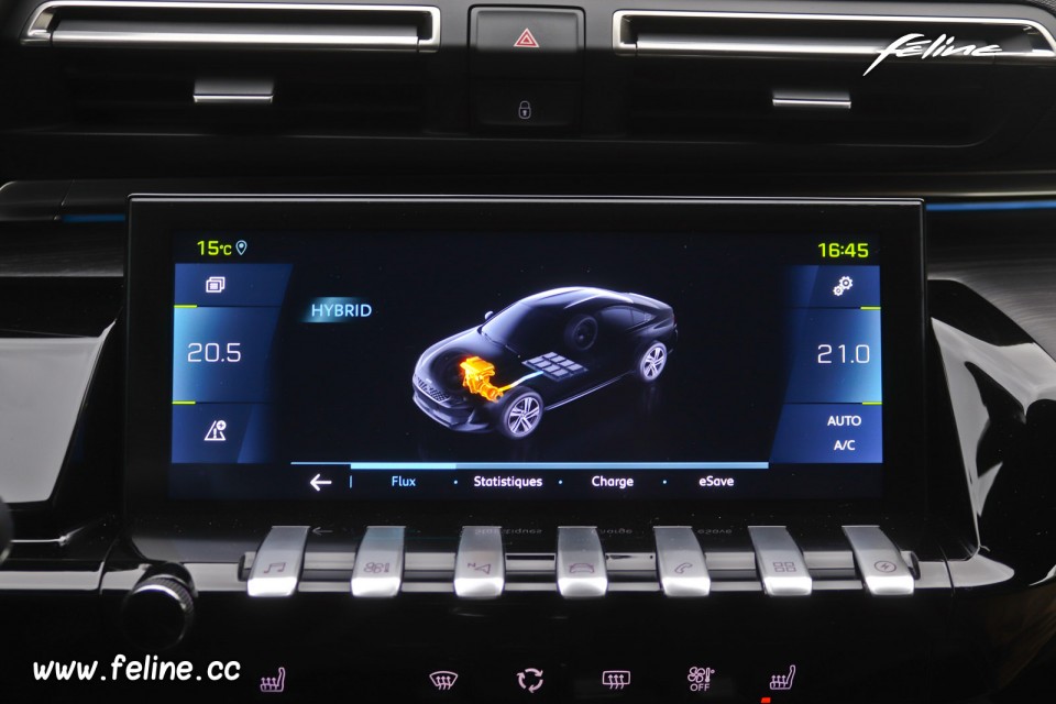 Photo flux d'énergie écran tactile Peugeot 508 II GT HYbrid 22